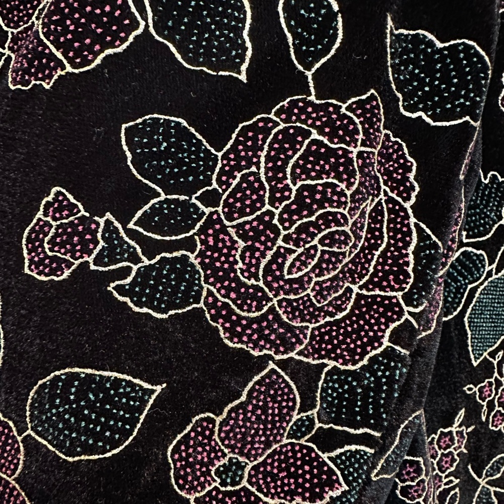 Vintage Maggie McNaughton Velvet Burnout Rose Floral Jacket Blazer Plus Size 22W - Picture 5 of 12